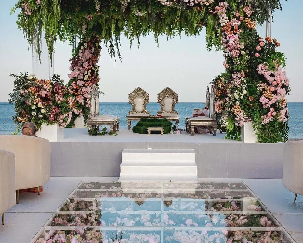 Floral-LED-Dance-Floor-Product-Outdoor romantic wedding