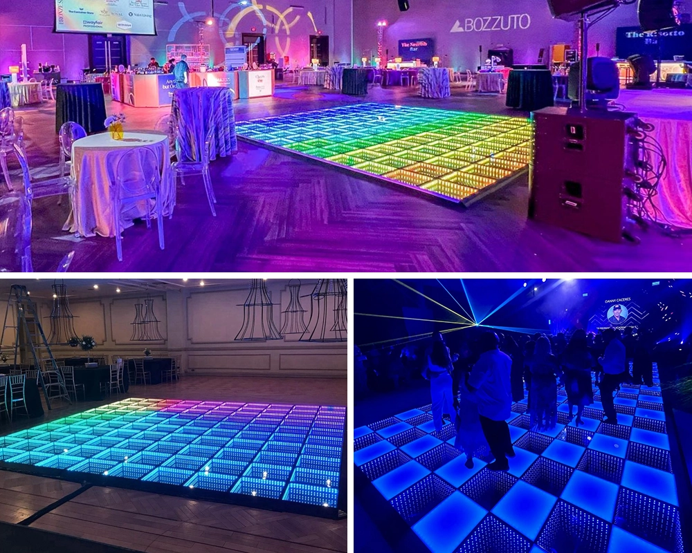 Event space floor plan design layout Functional event layout with stage and seating