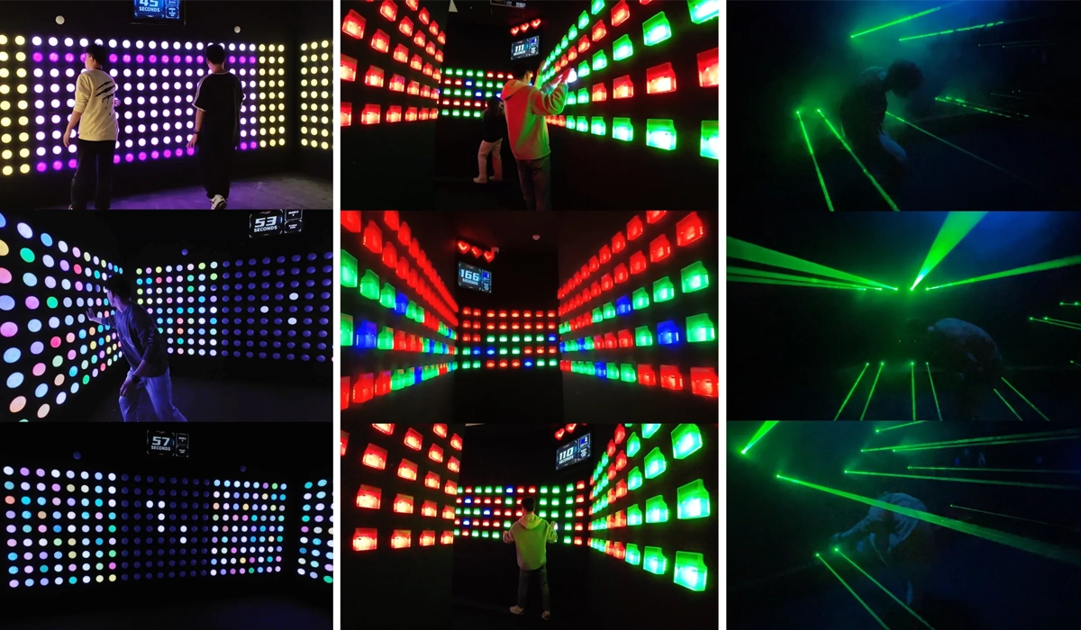 Activate Games grid room LED floor real time reaction challenge