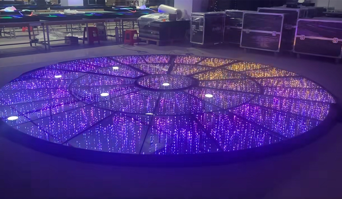 Custom LED dance floor installation for permanent venues and architectural spaces
