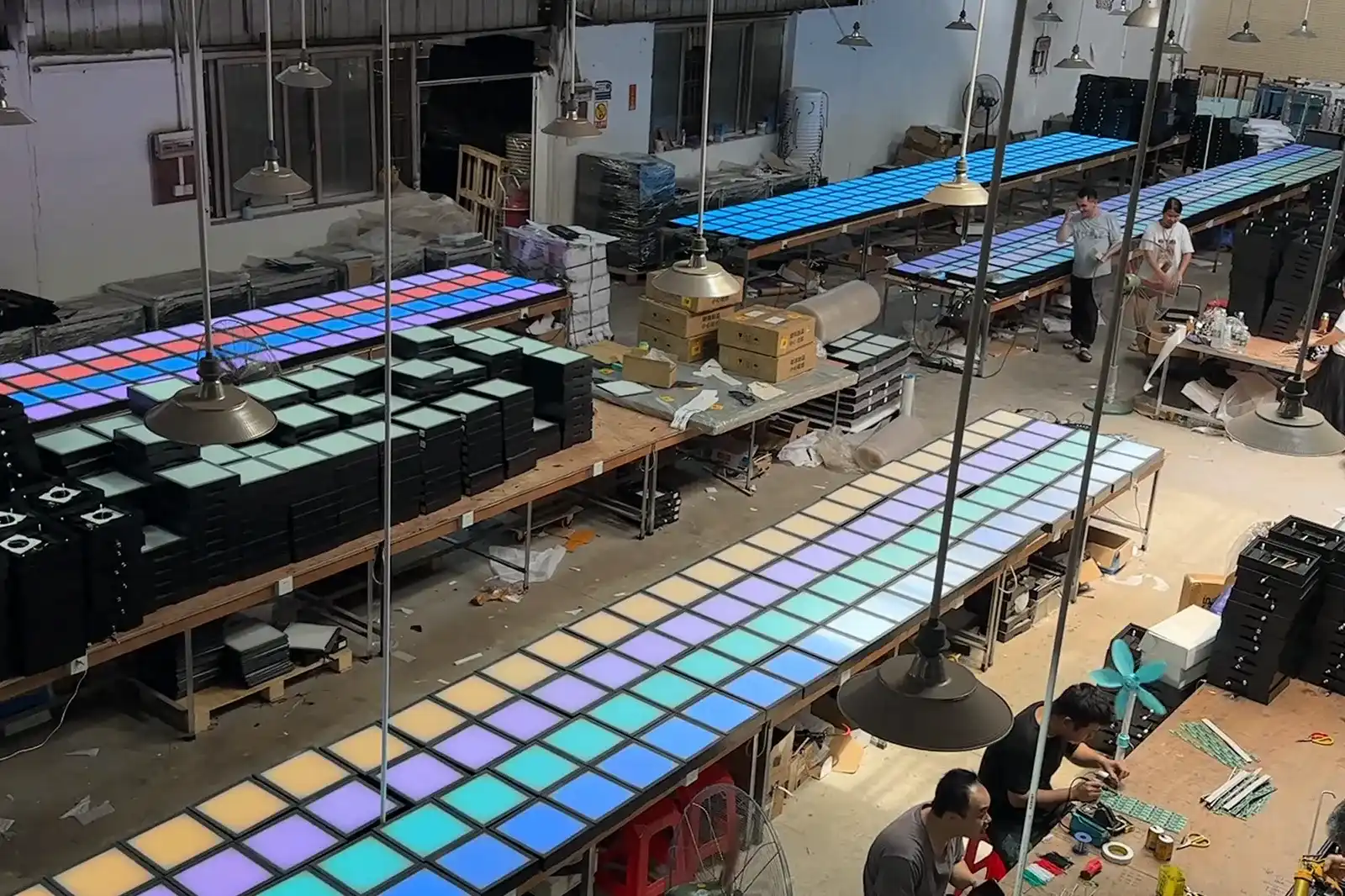 Interactive floor system production workshop