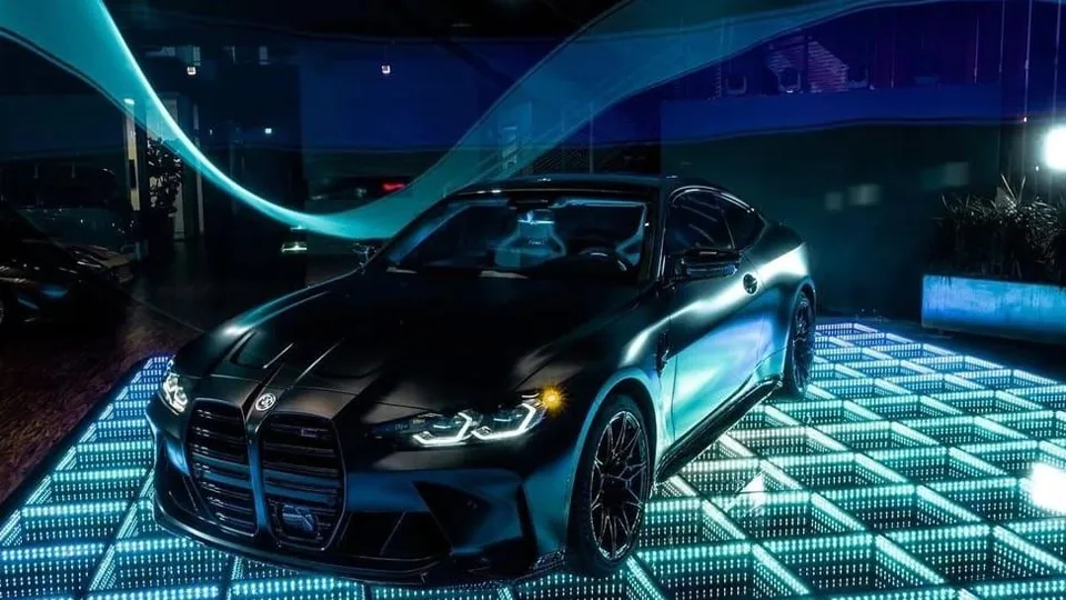 LED dance floor with reinforced panels showing durability and heavy foot traffic support