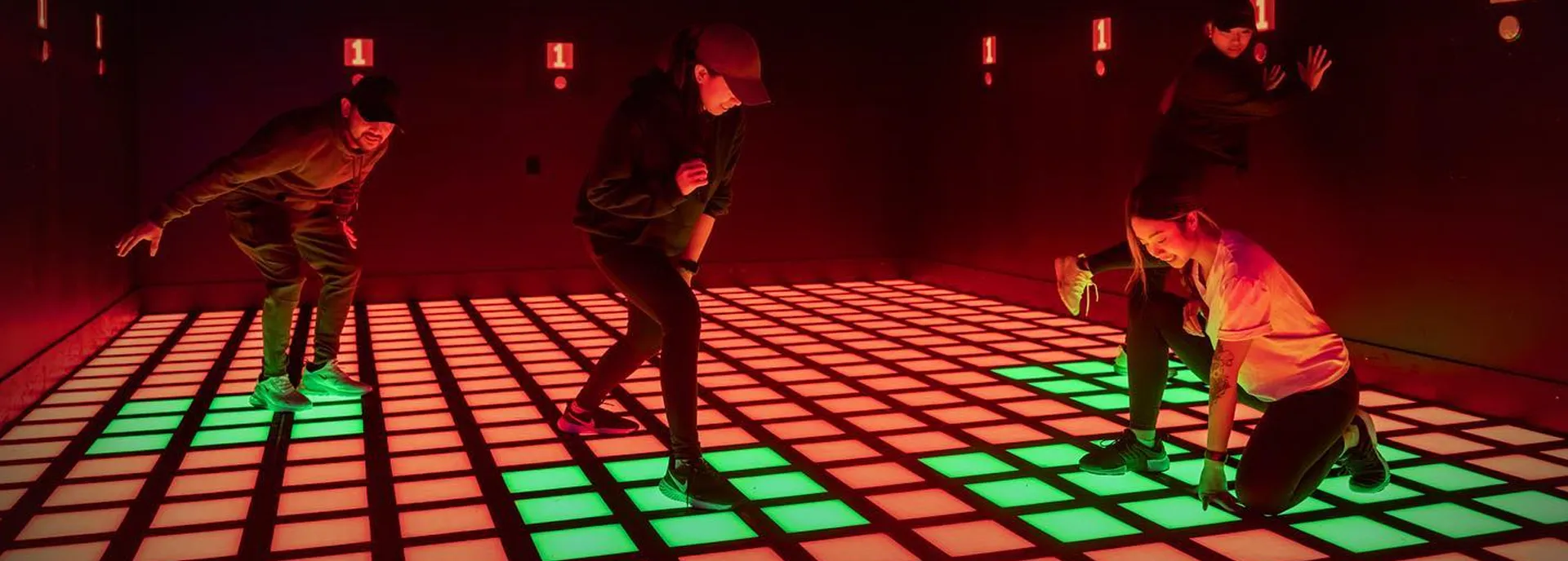 Interactive Game Floor system manufacturer LED grid floor inspired by Activate Game Floor