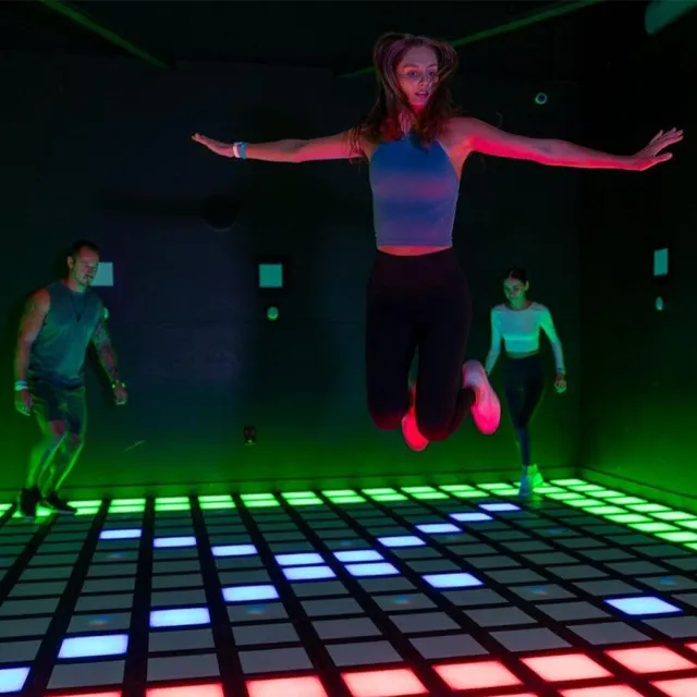 Interactive Game Floor for gym fitness reaction training and sports performance