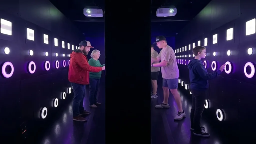 interactive pipe ball game installed in family entertainment center