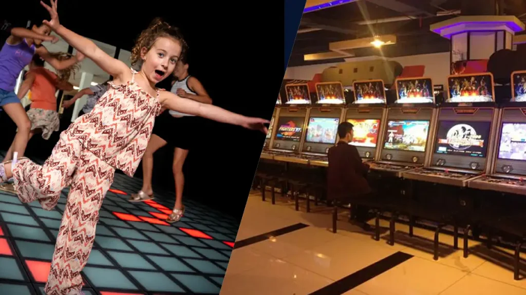 Active Gaming Equipment Supplier for FEC & Entertainment Venues 2 active gaming attraction compared with traditional arcade machines inside entertainment venue