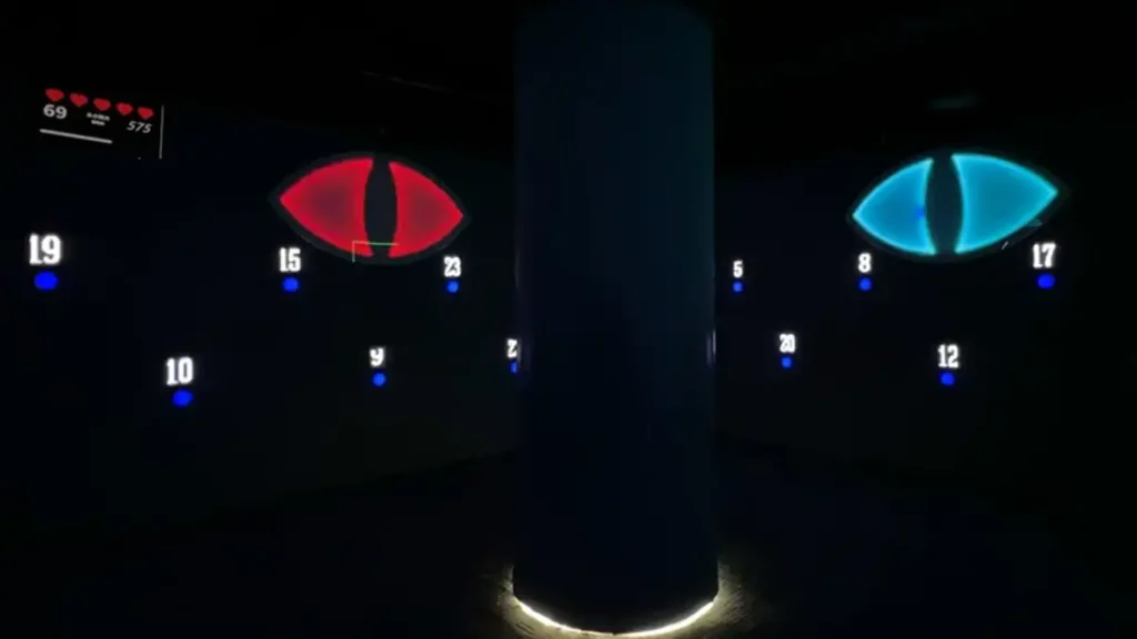 evil eyes hide immersive game inside active gaming room