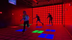 interactive game floor inside commercial interactive gaming room