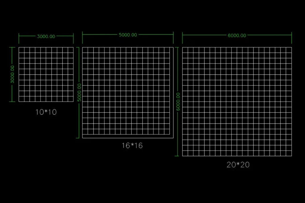 How to Choose an Interactive Game Floor Manufacturer for a Commercial Venue 4 Layout comparison of 3×3 m, 5×5 m and 6×6 m interactive game floor configurations