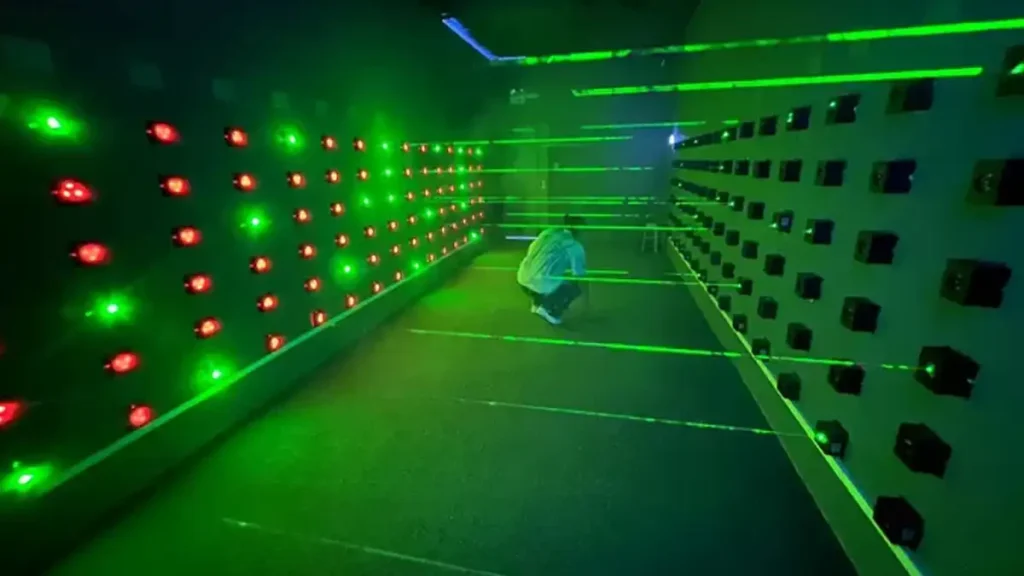 laser maze game inside active gaming entertainment room