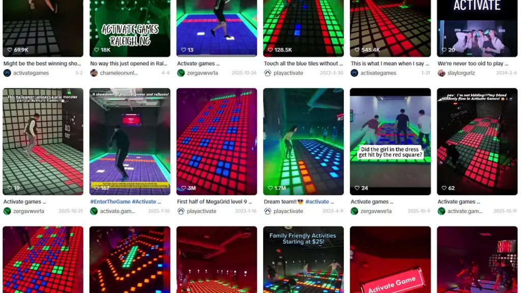 Active Gaming Equipment Supplier for FEC & Entertainment Venues 4 players recording multiplayer active gaming experience for social media