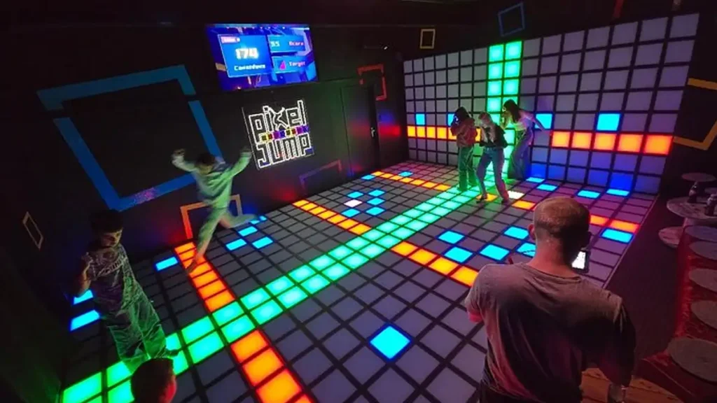 Can You Build a Custom Interactive Game Floor for Your FEC Project? 4 Wall and floor interactive game system for active gaming venues with multiplayer scoring and physical movement