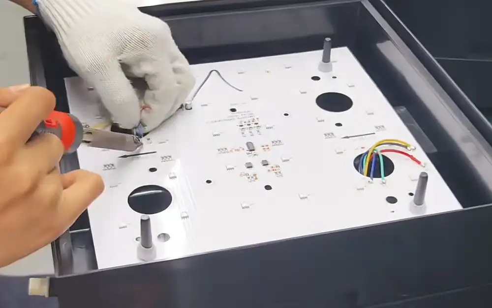 PCB and electronics assembly for LED game floor tiles
