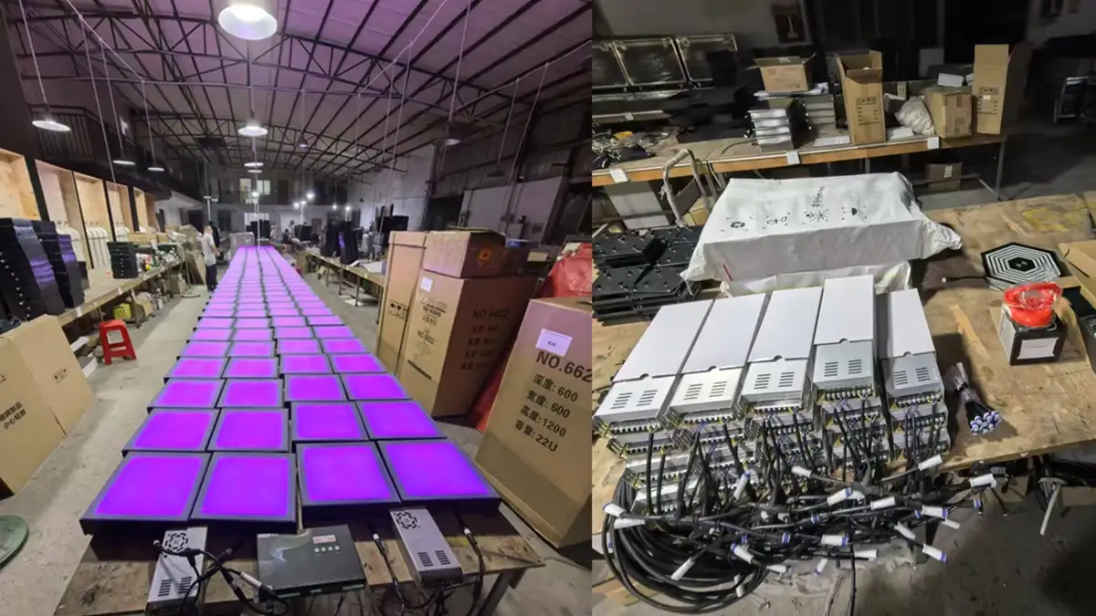 Interactive game floor production line at Victor Activate Games