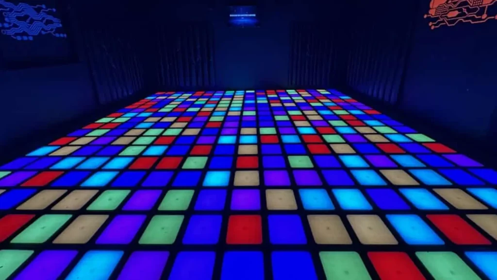 Interactive Game Floor for Hotels and Resorts: Guest Experience Guide (2026) 3 Factory testing of interactive game floor tile modules before shipment