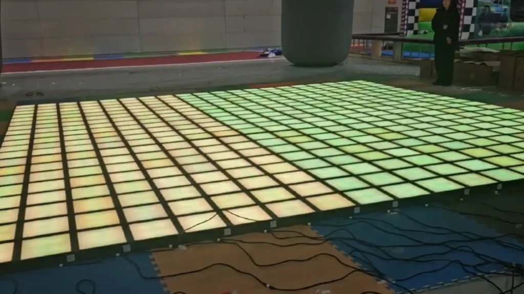 Interactive Game Floor for Shopping Malls: Layout, Foot Traffic & Business Case (2026) 3 Interactive game floor installed in a repurposed retail unit within a shopping mall